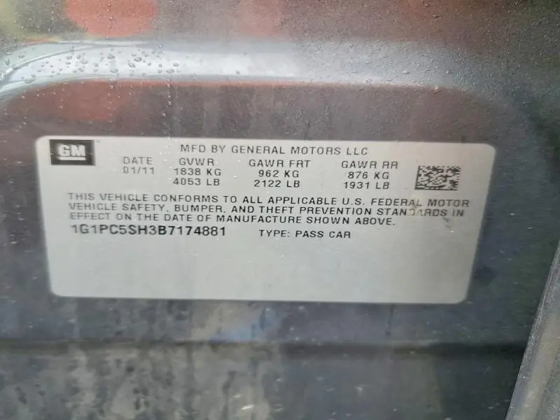 2011 CHEVROLET CRUZE LS  