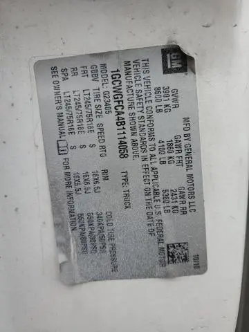 2011 CHEVROLET EXPRESS G2500   