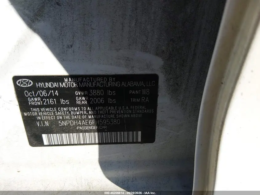 2015 HYUNDAI ELANTRA SE