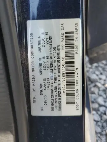 2016 MAZDA 6 TOURING  