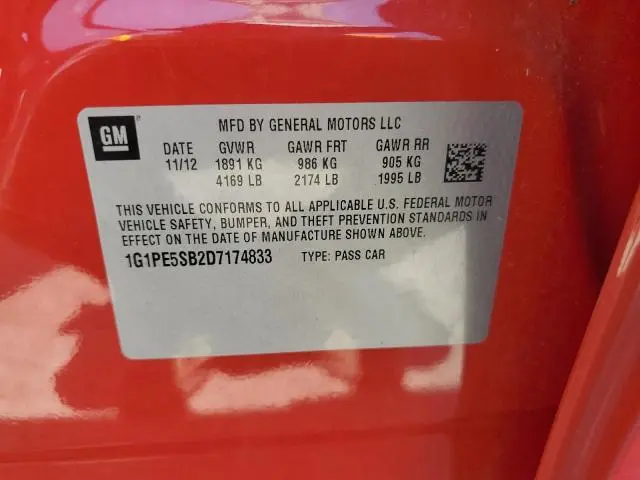 2013 CHEVROLET CRUZE LT