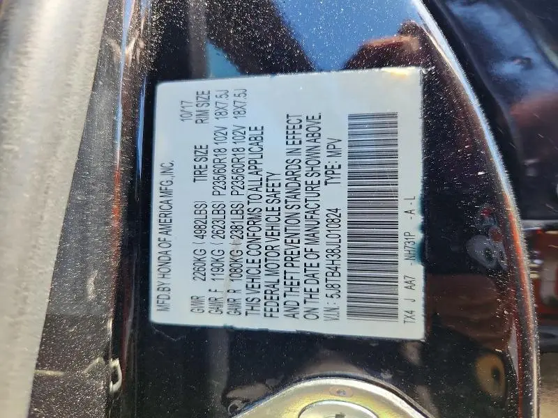 2018 ACURA RDX   