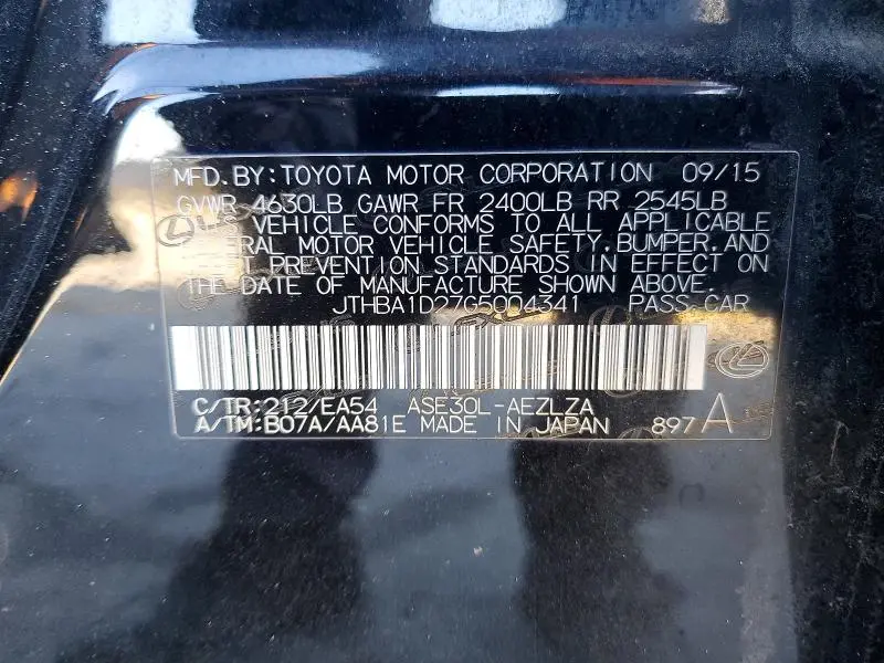 2016 LEXUS IS 200T BASE  