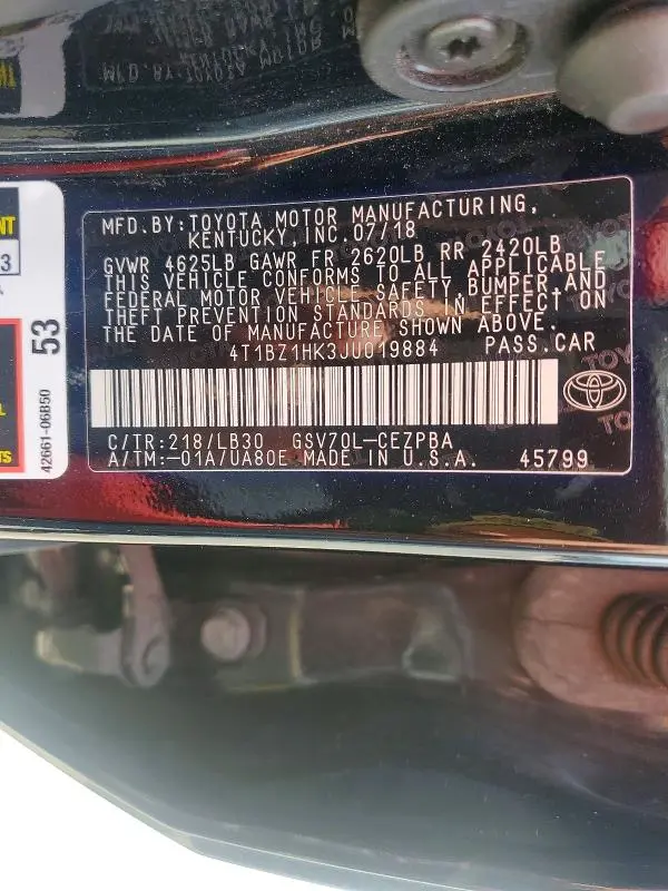 2018 TOYOTA CAMRY XSE V6  