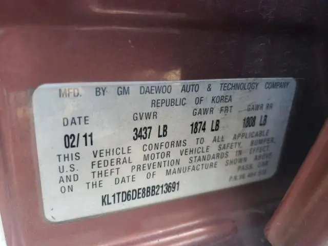 2011 CHEVROLET AVEO LS