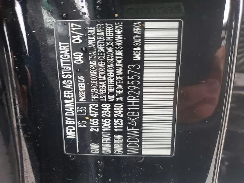 2017 MERCEDES-BENZ C 300 4MATIC  