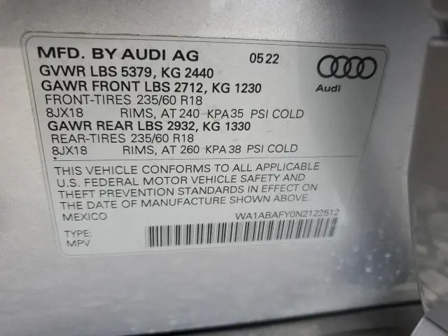 2022 AUDI Q5 PREMIUM 40