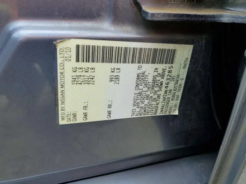 2010 NISSAN ALTIMA 2.5  