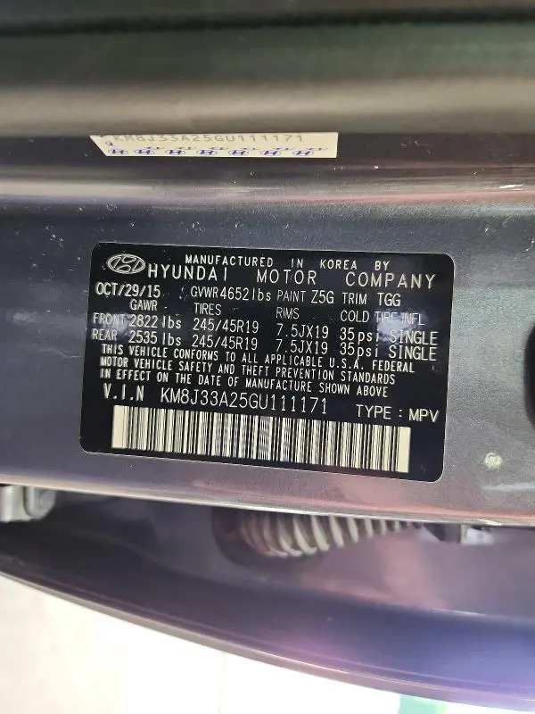 2016 HYUNDAI TUCSON SPORT  