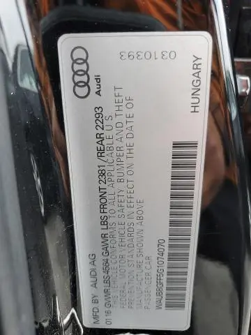 2016 AUDI A3 PREMIUM  