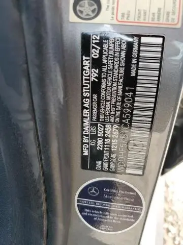 2012 MERCEDES-BENZ E 350  