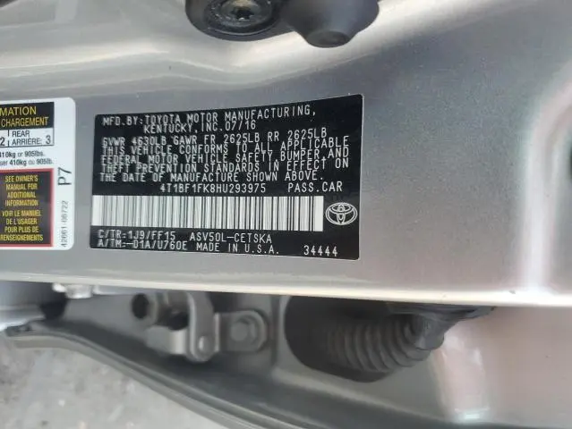 2017 TOYOTA CAMRY LE  