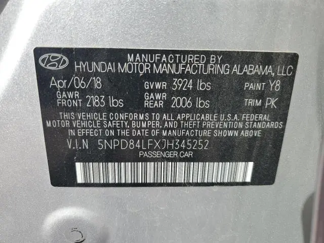 2018 HYUNDAI ELANTRA SEL