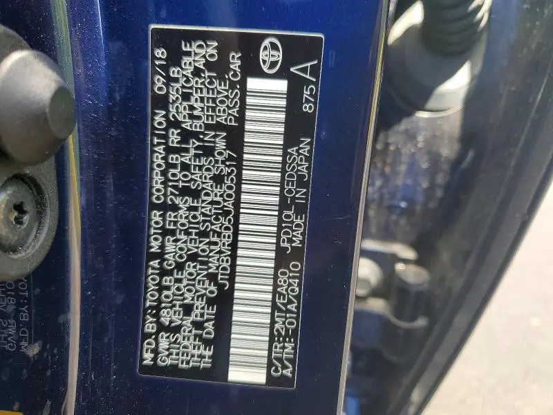 2018 TOYOTA MIRAI BASE  