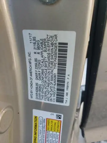 2018 HONDA ACCORD LX  