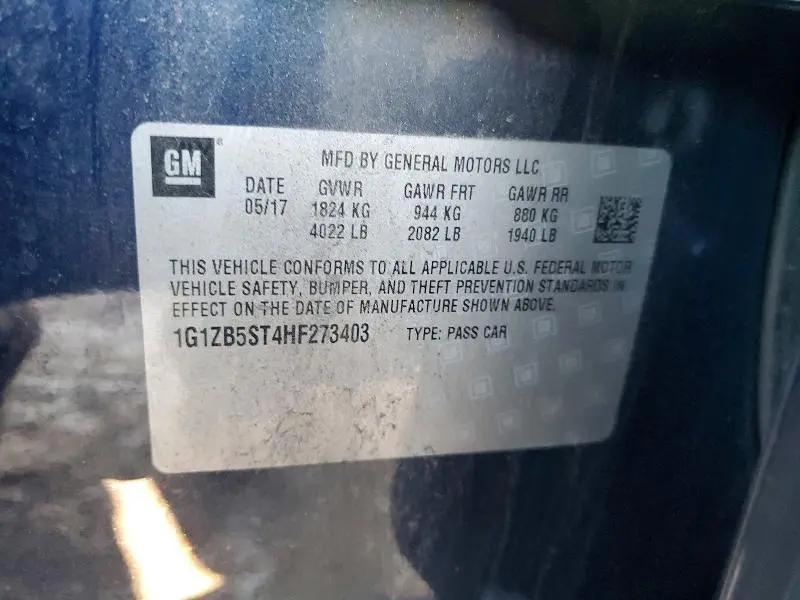 2017 CHEVROLET MALIBU LS  