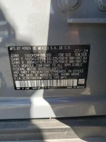 2025 HONDA HR-V SPORT  