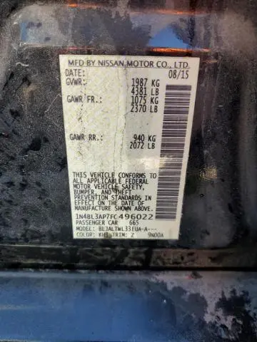 2015 NISSAN ALTIMA 3.5S  