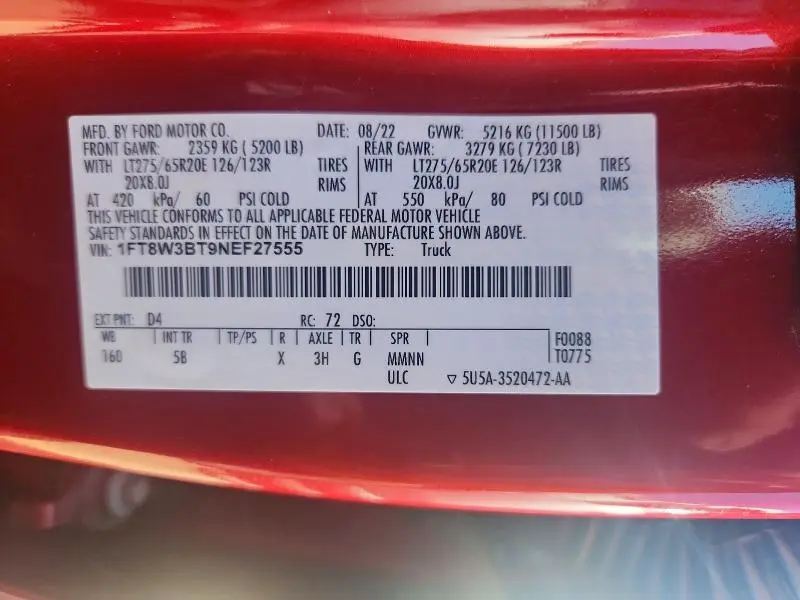 2022 FORD F350 SUPER DUTY  