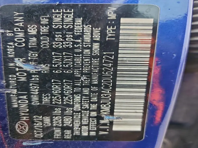 2013 HYUNDAI TUCSON GLS  