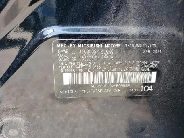 2021 MITSUBISHI MIRAGE G4 ES  