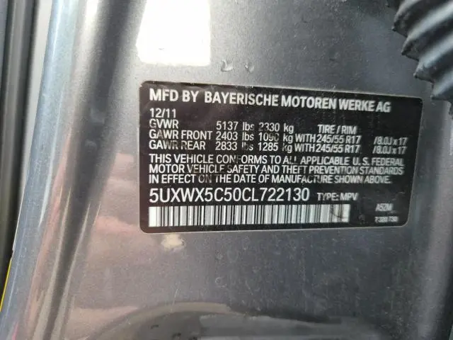 2012 BMW X3 XDRIVE28I  