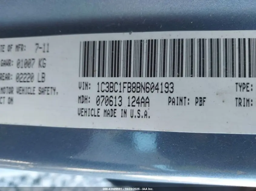 2011 CHRYSLER 200 TOURING