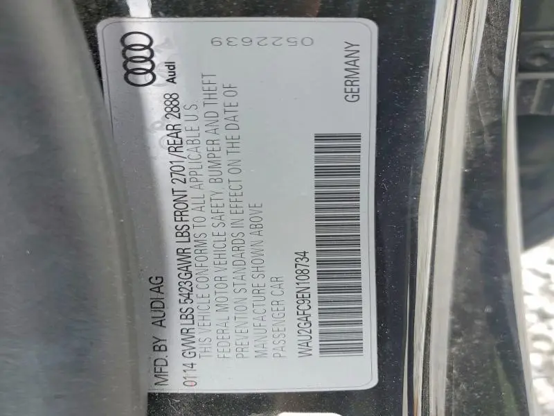 2014 AUDI A7 PRESTIGE  