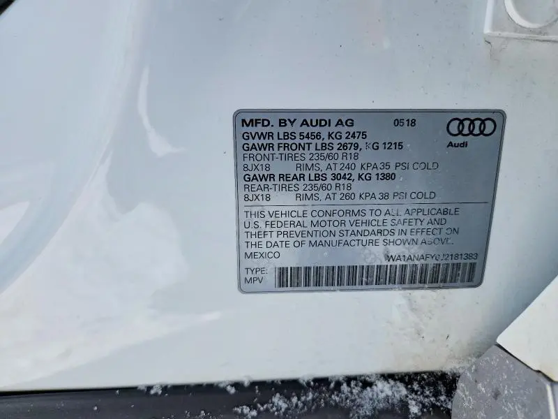 2018 AUDI Q5 PREMIUM  