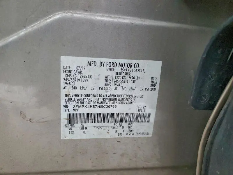 2017 FORD EDGE TITANIUM  