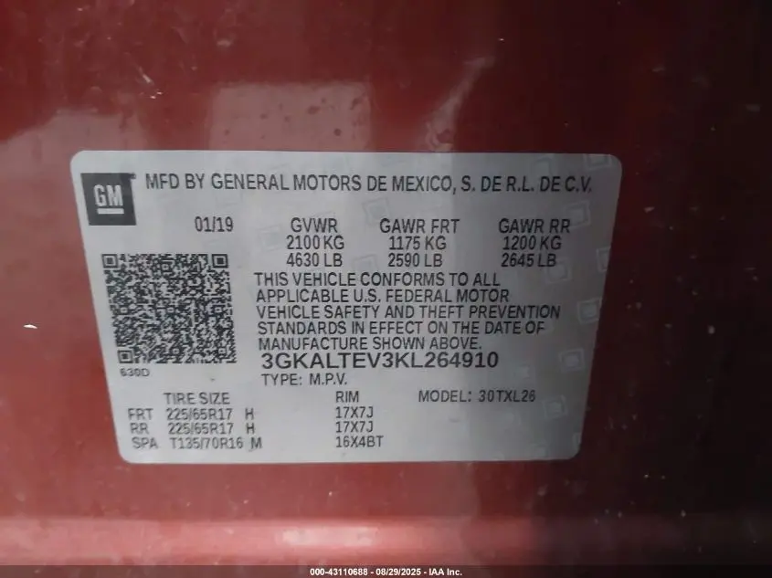 2019 GMC TERRAIN SLE