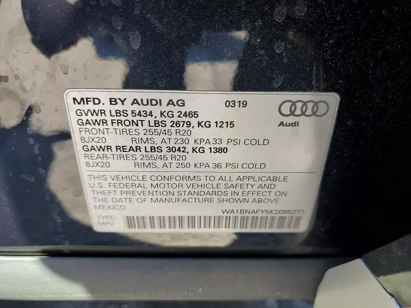 2019 AUDI Q5 PREMIUM PLUS  