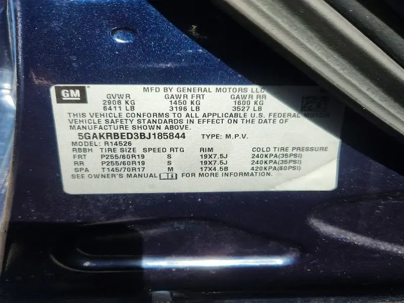 2011 BUICK ENCLAVE CXL  