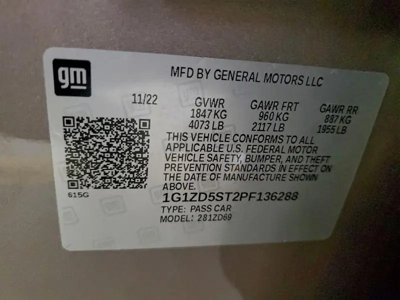 2023 CHEVROLET MALIBU LT  