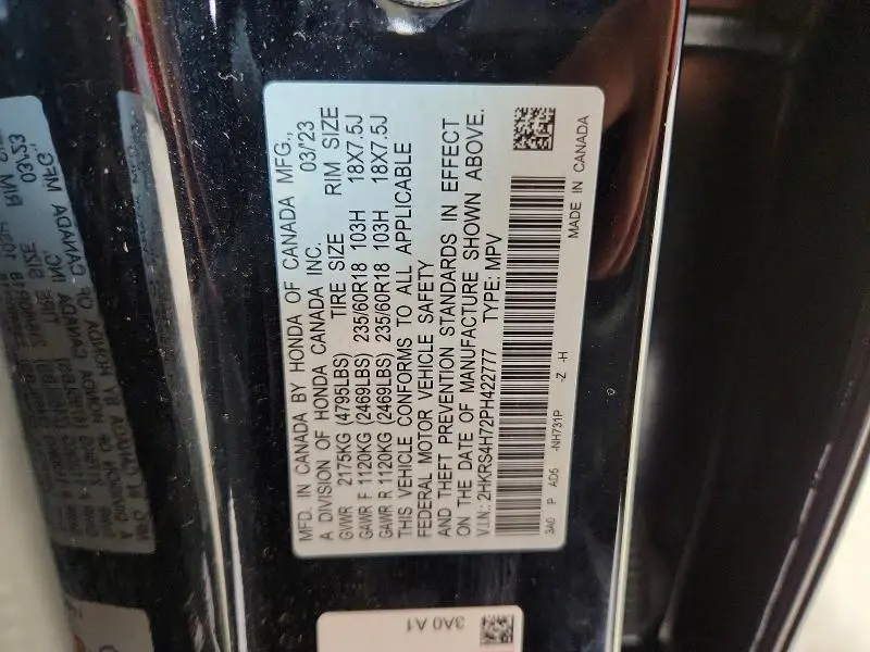 2023 HONDA CR-V EXL  