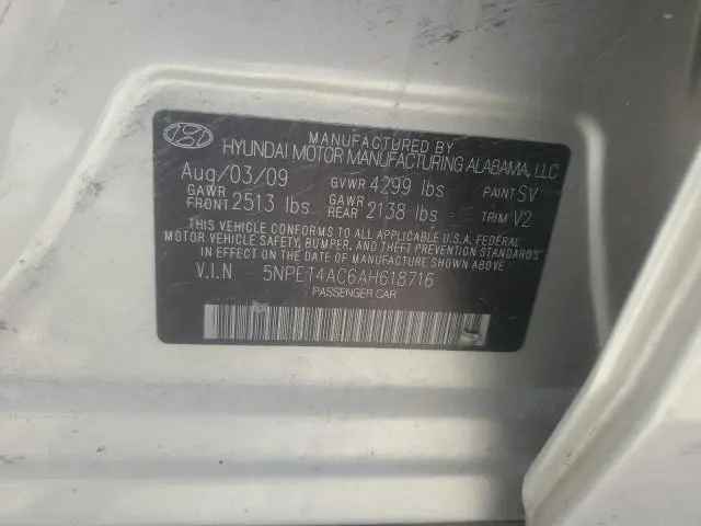 2010 HYUNDAI SONATA GLS  