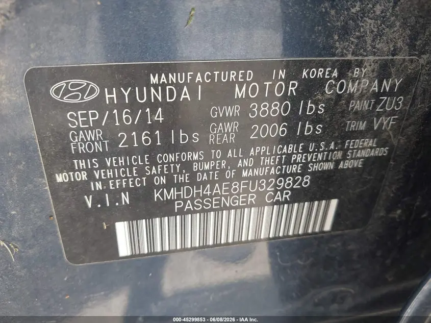 2015 HYUNDAI ELANTRA SE