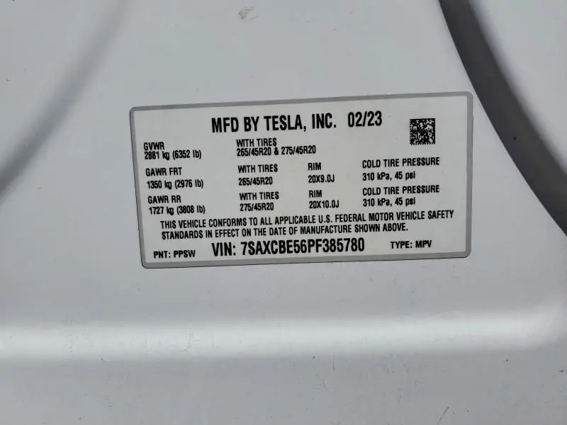 2023 TESLA MODEL X   