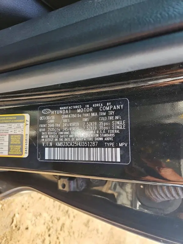 2017 HYUNDAI TUCSON LIMITED  