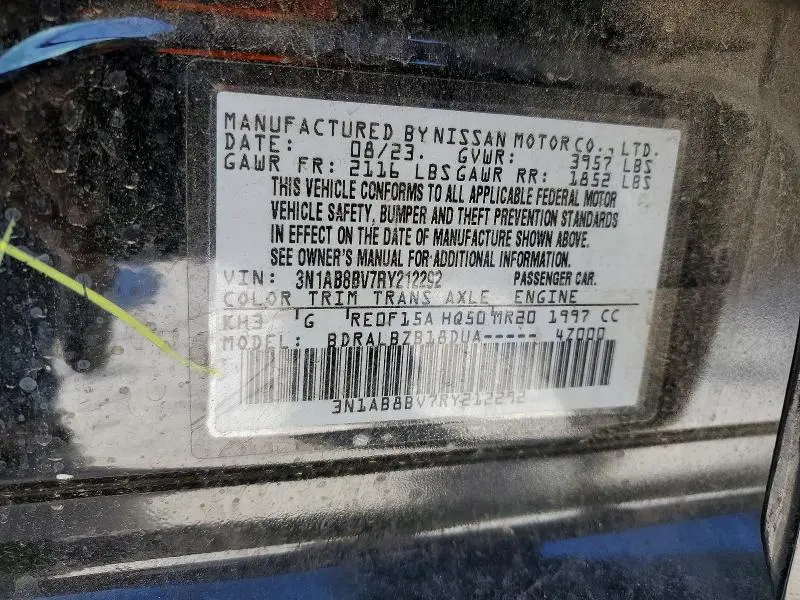 2024 NISSAN SENTRA S  