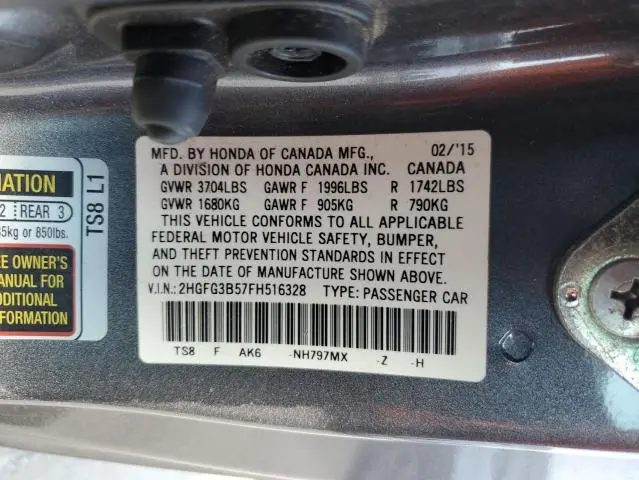 2015 HONDA CIVIC LX  