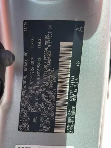 2015 TOYOTA SIENNA SPORT  