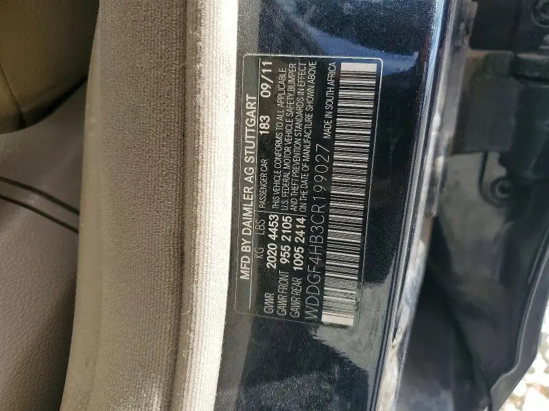 2012 MERCEDES-BENZ C 250  