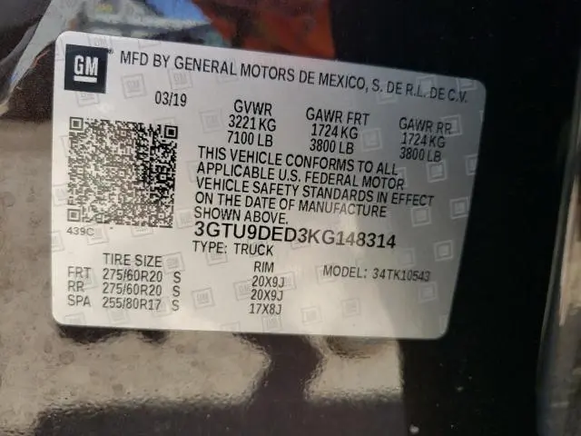 2019 GMC SIERRA K1500 SLT  