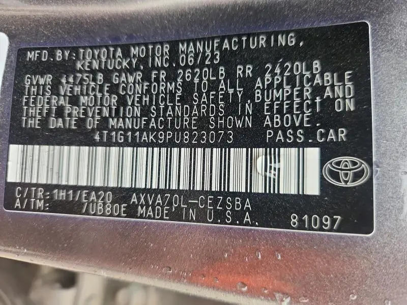 2023 TOYOTA CAMRY SE  