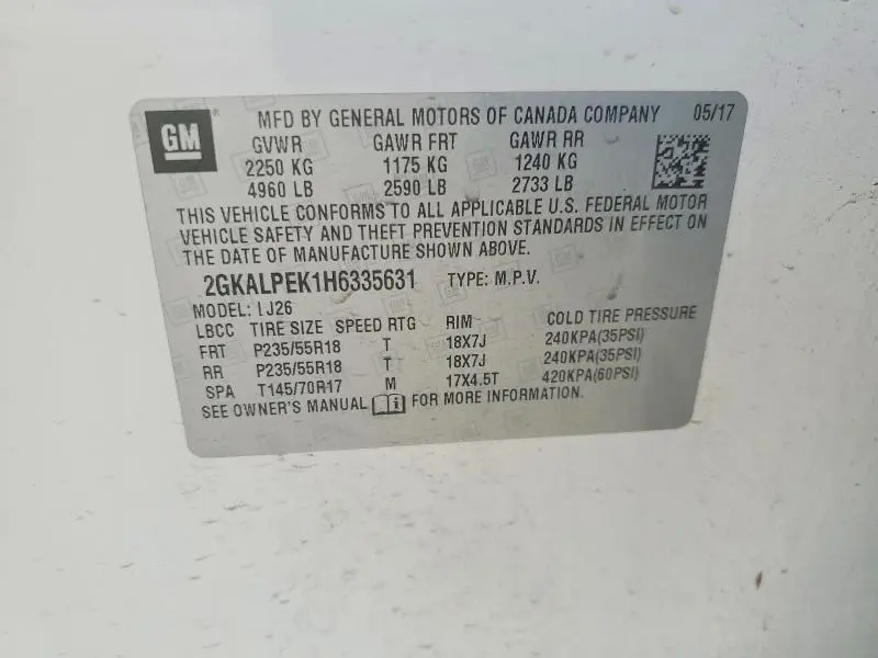 2017 GMC TERRAIN SLT  