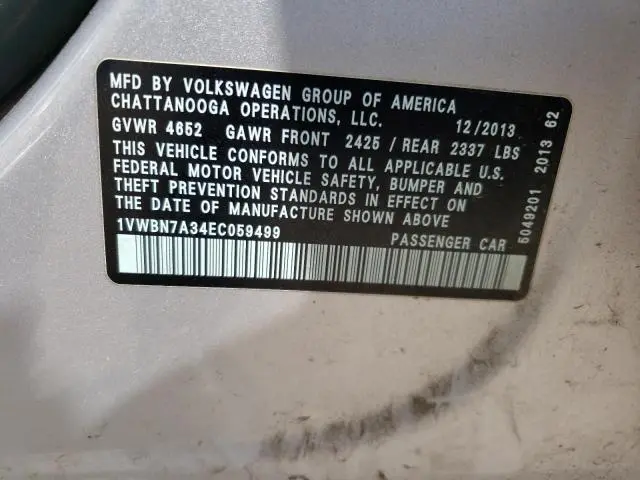 2014 VOLKSWAGEN PASSAT SE