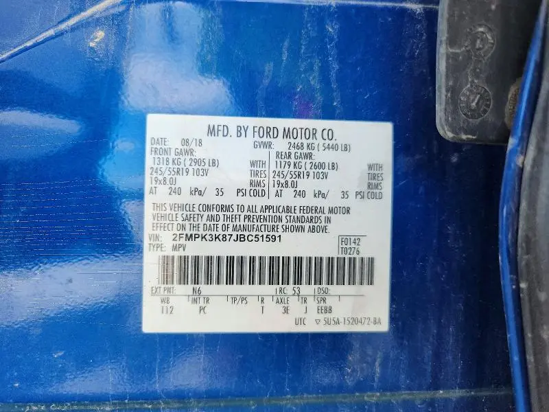 2018 FORD EDGE TITANIUM  