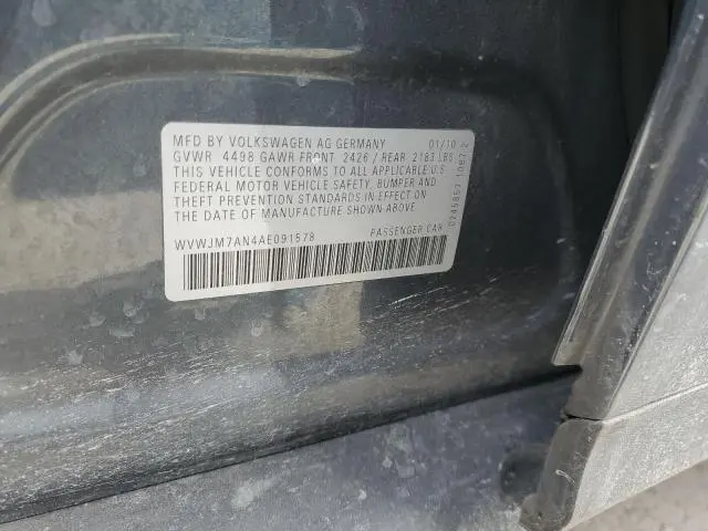 2010 VOLKSWAGEN PASSAT KOMFORT  