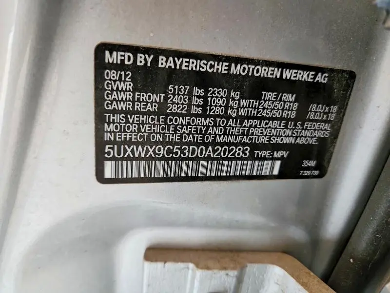 2013 BMW X3 XDRIVE28I  
